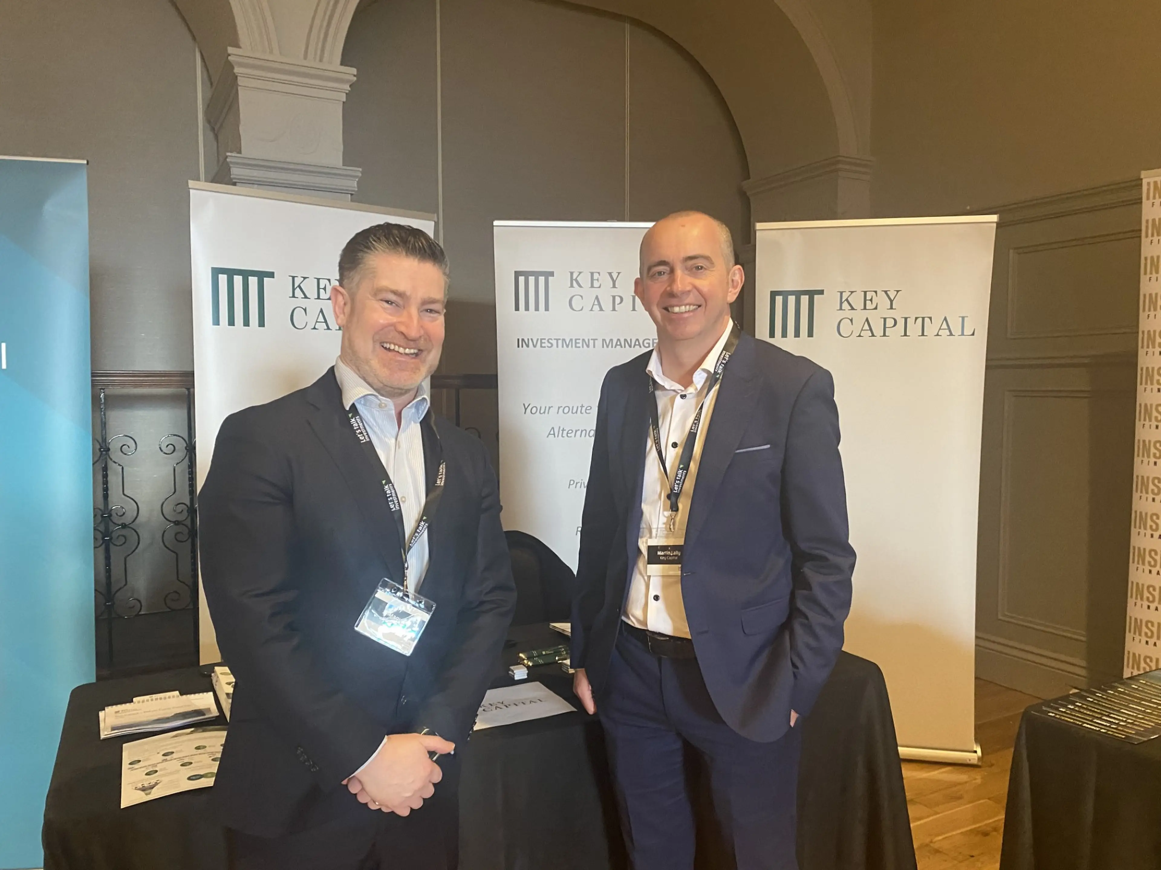 Martin Lally (on the right) and JP Maguire (on the left) from the Key Capital Investment Management team were at the 'Let’s Talk Investments 2024' conference.