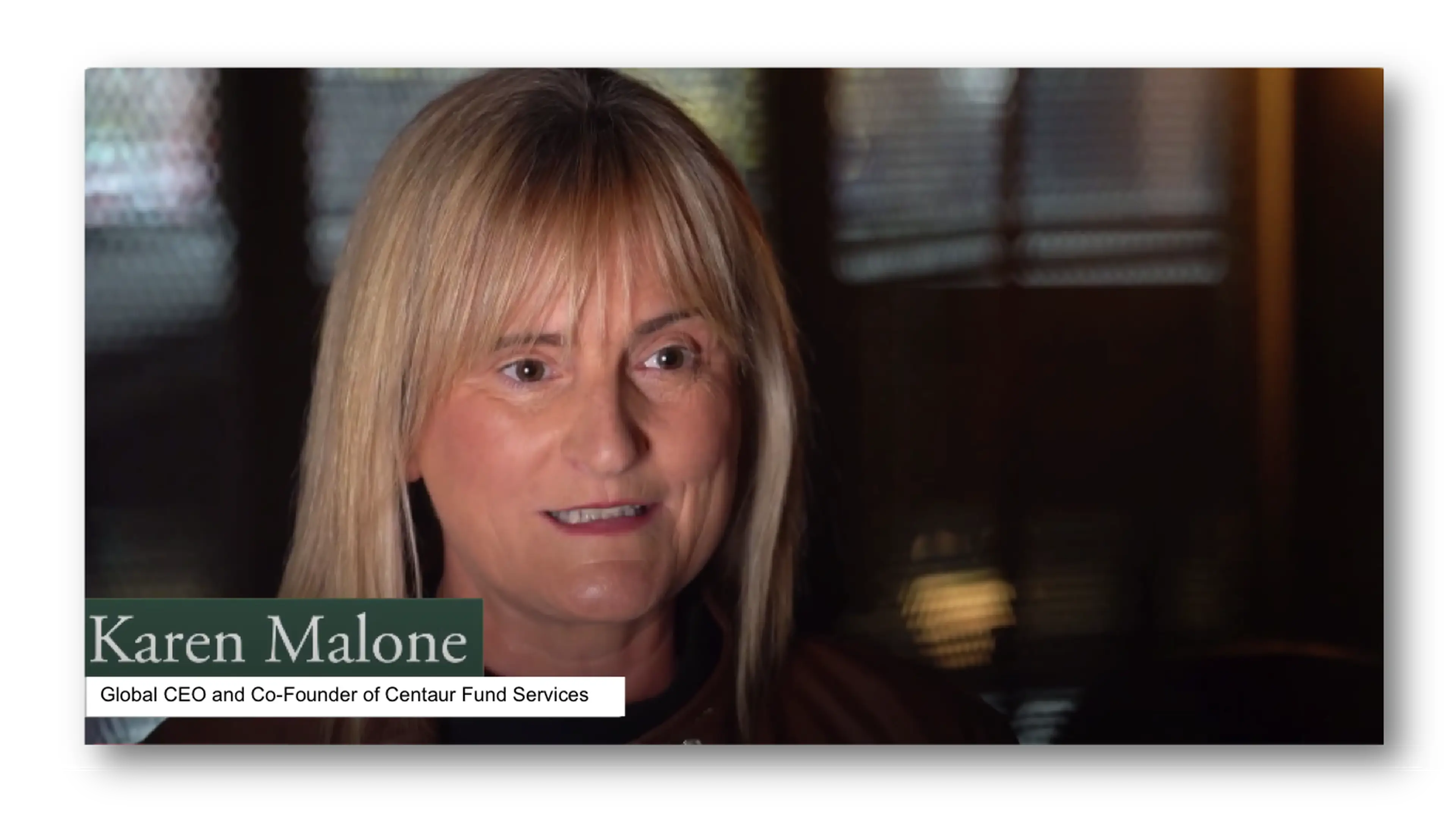 Karen Malone, Global CEO and Co-Founder of Centaur Fund Services, talks about their transactions with FTV Capital, selling their business to Waystone Group and their experience with Key Capital as Corporate Finance advisors.