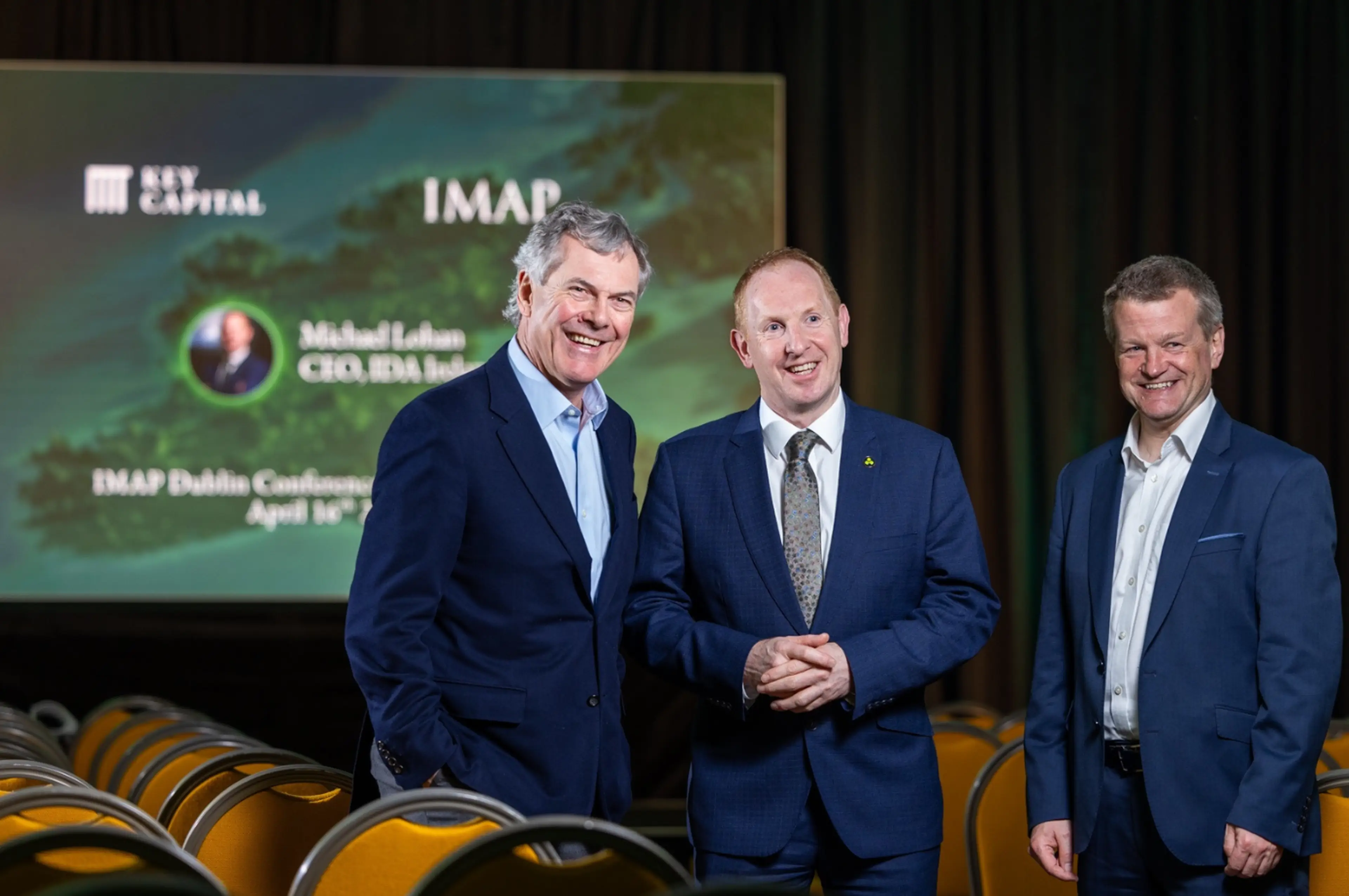 From left to right: Conor Killeen (Executive Chairman, Key Capital), Michael Lohan (CEO, IDA Ireland) and Colin Morgan (Group CEO, Key Capital).