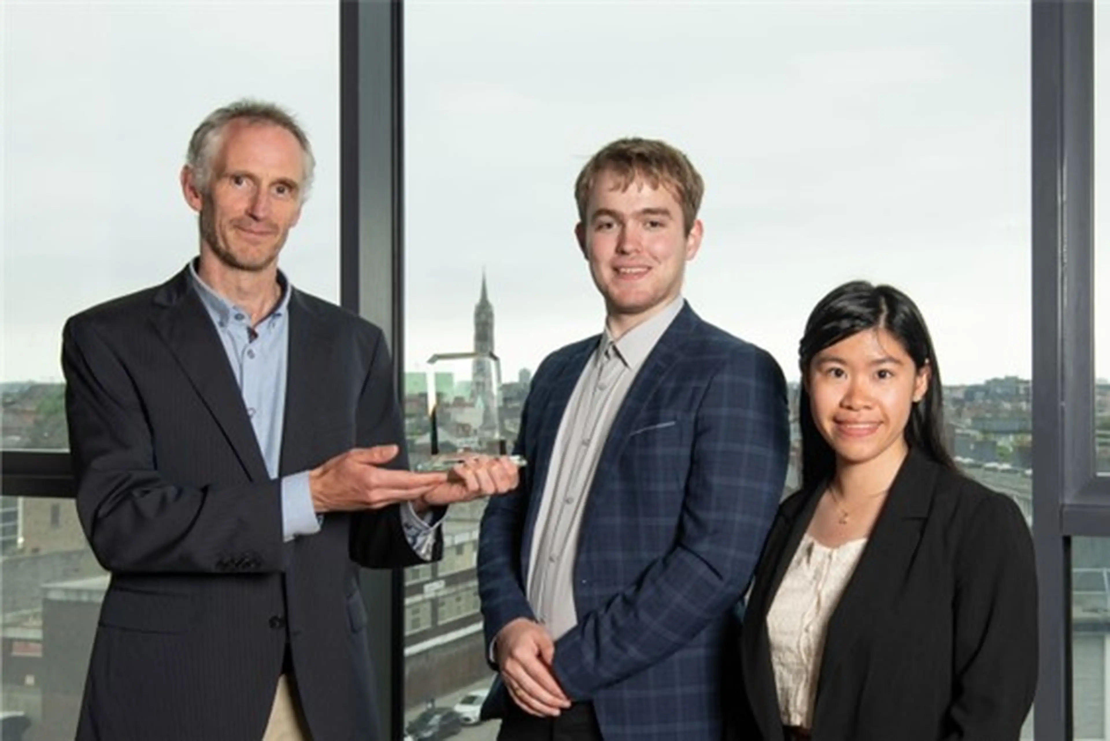 Pictured left to right is: Peter Keane, Each&Other, with the Lion’s Reign team, Sean O’Sullivan and Giana Nuncio representing University College Cork.
