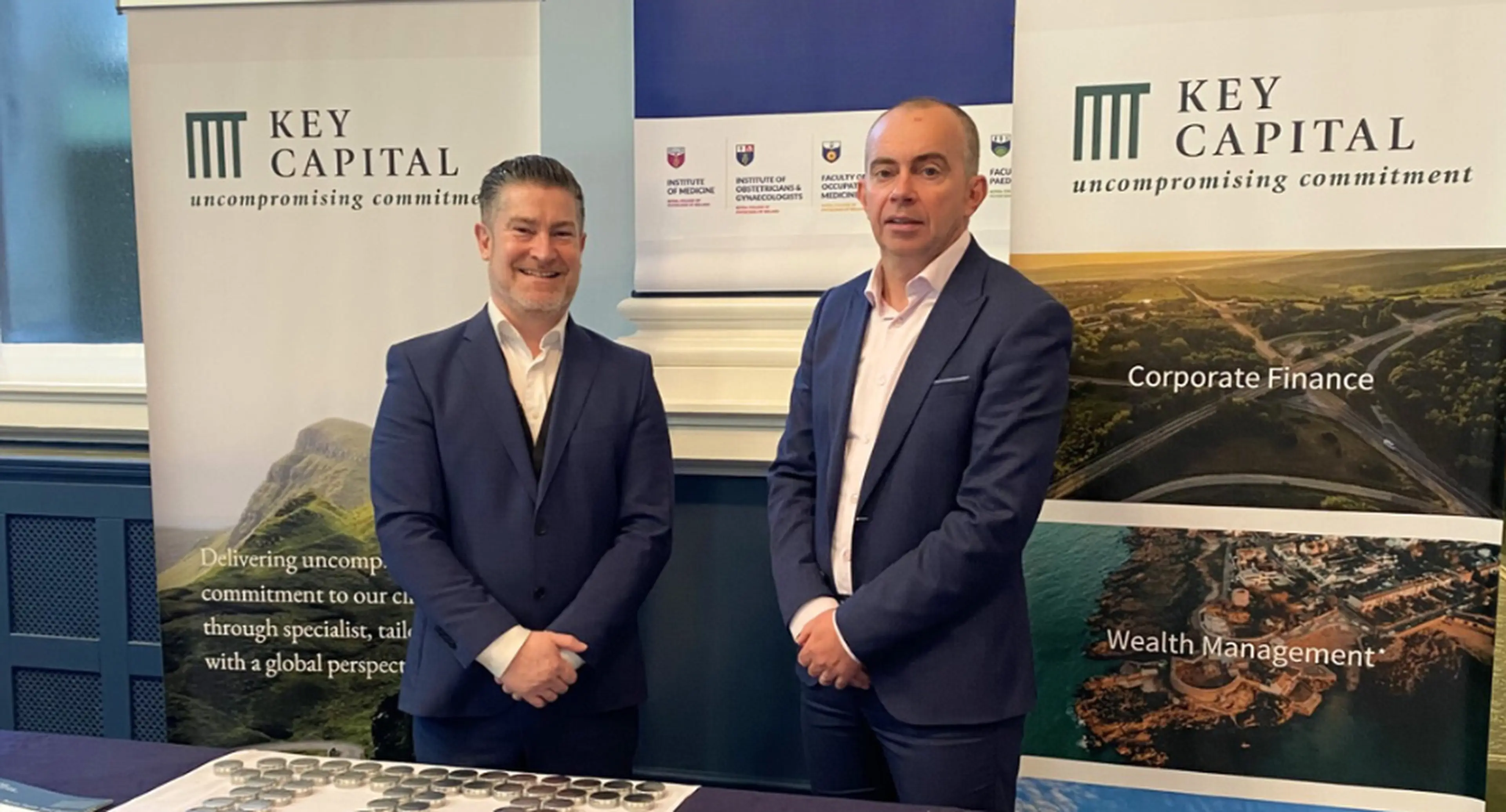 Martin Lally (on the right) and J.P. Maguire (on the left) from the Key Capital Investment Management team at the 2024 Annual Conference for CFP® Professionals, hosted by the Financial Planning Standards Board (FPSB) Ireland.